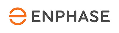 Enphase logo showcasing collaboration with Synergy 768 for advanced solar energy systems.