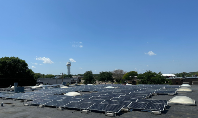 Ground mount solar panel installation by Synergy 768, providing efficient energy solutions with optimal placement for maximum sun exposure.