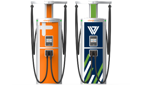 ChargePoint EV charging stations installed by Synergy 768 for efficient electric vehicle solutions.