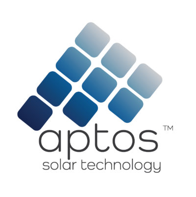 Aptos Solar Technology logo featured by Synergy 768, showcasing innovative solar solutions.